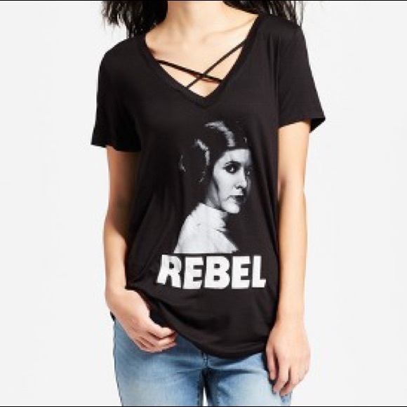 Tops - Star Wars Leia REBEL tee